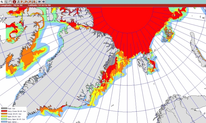 IJskaartGroenland eind julie 2015